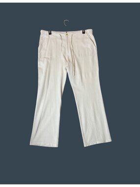 Bohio Mens Off-White Lightweight Cotton Pants - Size L